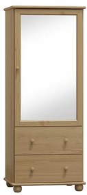 Vitrína nízka, 2 šuflíky, zrkadlo - KN09: Čerešňa