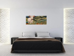 Obraz - Imitácia pleteného motívu (120x50 cm)