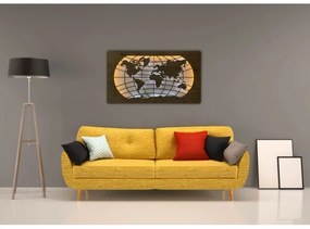 Li-Go 4868/DUB2 - LED Nástenná dekorácia LED/24W/230V 110x60 cm dub/mapa sveta