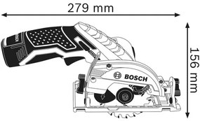 Aku kotúčová píla Bosch GKS 12V-26