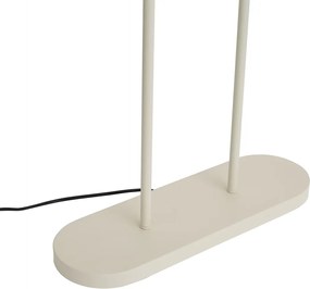 Stojacia lampa béžová so zeleným oválnym tienidlom a zlatým interiérom 50 cm - Thijmen