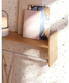 Nástenný detský vešiak z borovicového dreva v prírodnej farbe 52,5x20 cm Florentina – Kave Home