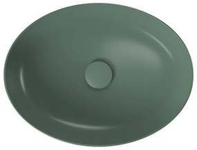 Cersanit Larga, umývadlo na dosku 50,5x38,5x13,5 cm, zelená matná, K677-054