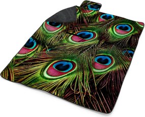 Sablio Plážová deka Pávie perie: 200x140 cm