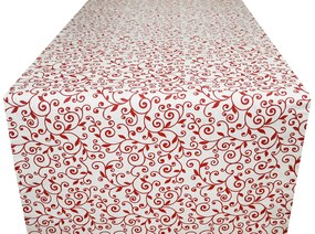 Behúň na stôl červené lístie 50x150 cm - PostelnePrehozy.sk