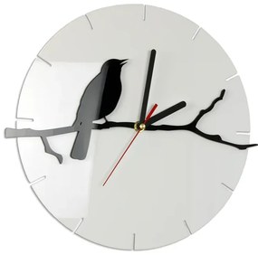 Nástenné hodiny Birdy 30 cm čierne/biele