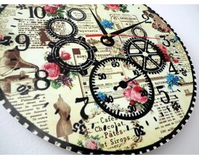 Hodiny na stenu z dreva,  nástenné hodiny I SENTOP HDFK001- Wall clock HEU-