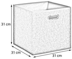 Úložný box Textília 31x31 cm horčicovo žltý