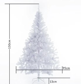 Umelý vianočný stromček Jedľa 150 cm biela