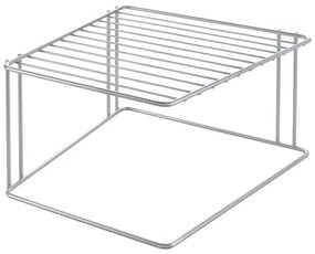 Oceľová prídavná polička v striebornej farbe 25x25 cm Boxe – Metaltex