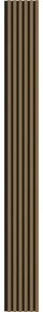 Mexen Lam-F, akustické stenové lamely 275 × 30 cm, plstený podklad 8 mm, technická dyha, teak zlatistý, S105-275307-3015-014