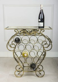 STOJAN NA VÍNO GARTH 66X60X22,5 CM ZLATÁ