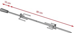 Grilovacia ihla + rošt s elektromotorom 220 V Fresca