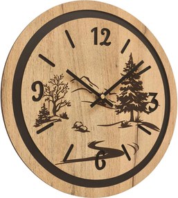 Hodiny na stenu do obývačky - Príroda a les | GRUN: HDF - Javor 30 cm 4799-115371 HDF0609-čiene-ruky