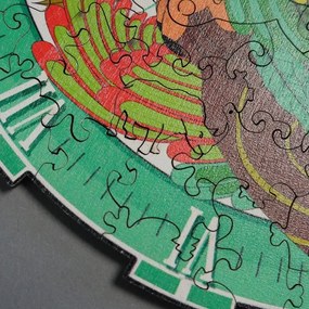 DAALO Dřevěné zvířecí puzzle - papoušek - AKCE!