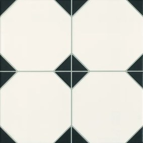 Dlažba Realonda Octagon black 33x33 cm mat OCTAGONBK