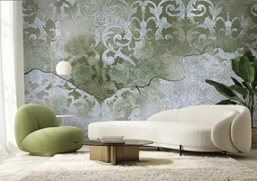 Gario Fototapeta Zelené vintage ornamenty Materiál: Vliesová, Rozmery: 350 x 245 cm