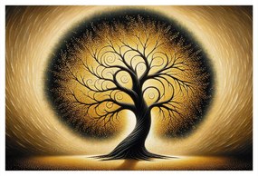 Obraz strom života v zlate