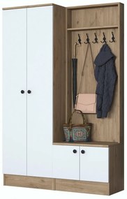 Predsieňová zostava Pone White and Walnut II
