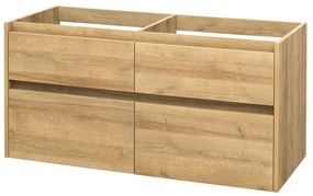 Mereo Mereo, Opto, kúpeľňová skrinka 121 cm, biela, dub, biela/dub, čierna, MER-CN923S