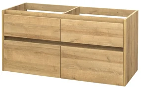 Mereo Mereo, Opto, kúpeľňová skrinka 121 cm, biela, dub, biela/dub, čierna, MER-CN923S