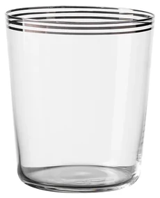 Pohár Tumbler s tromi pruhmi v platinovej farbe 440 ml – 21st Century Glas - 322197