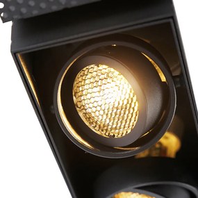 Sada 6 zapustených bodových svetiel čierna nastaviteľná bezrámová 2-svetlá - Oneon Honey