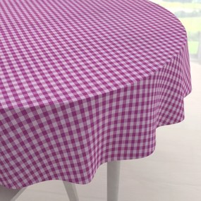 Biante Bavlnený okrúhly obrus Olivia OL-020 Fialová kocka malá Ø 100 cm