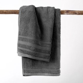 Goldea hebký uterák z organickej bavlny - tmavo sivý 70 x 140 cm