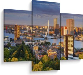 Obraz - Panorama Rotterdamu, Holandsko (90x60 cm)