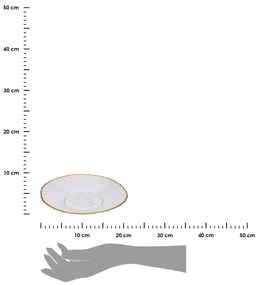 Sklenený tanier Mia (fi), 21 cm, biely