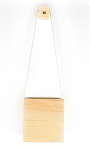 Biely kvetináč z jedľového dreva Surdic Colgantes, 17 x 62 cm