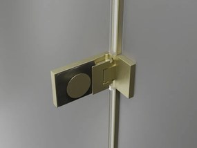 Mexen Lunar-F Duo, skladací sprchový kút 85 x 70 cm, 8mm číre sklo, zlatý matný profil, 836-085L-070P-55-00