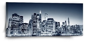 Sablio Obraz Nočný New York - 110x50 cm