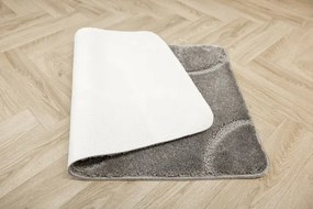 Kúpeľňový koberček Ivona sivý, línie