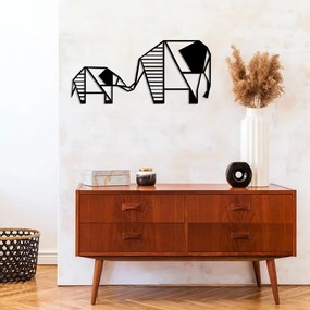 Čierna nástenná dekorácia Wallity Elephant