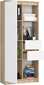 Regál R15 R80 1D 2SZ CLP PK sonoma / biely