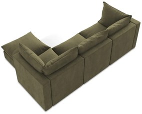 Khaki rohová pohovka (pravý roh/s leňoškou) Manao – Makamii