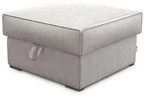 Krémový taburet SMART COSARO s úložným priestorom 65x65 cm