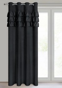 ZATEMŇOVACÍ ZÁVES NA KRÚŽKOCH SAMI 140X250 CM ČIERNA