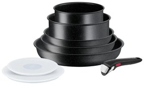 Hliníková súprava riadu 8 ks INGENIO Black stone L3998802 – Tefal