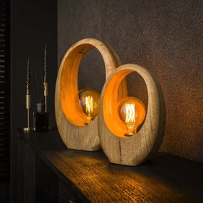 Stolová lampa 73-21 Arch 1L Drevo Mango  - Komfort-nábytok