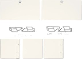 Doplnková súprava kovových výklopných dvierok »CN3«, biela