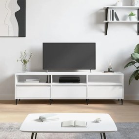 TV skrinka biela 150x30x44,5 cm kompozitné drevo 831292