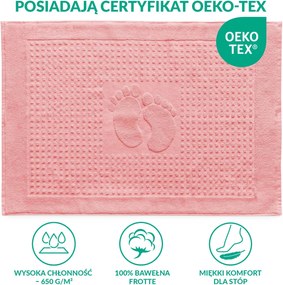 PODLOŽKA DO KÚPEĽNE HOTEL FEET 50X70 CM RUŽOVÁ