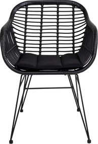 Súprava 2 vonkajších kresiel z umelého ratanu s vankúšom House Nordic Trieste