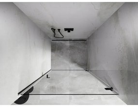 Mexen, Mexen Lunar-B výklopné pravé sprchové dvere 85 cm, transparentné, pištoľový kov - 832-085-000-95-00-P