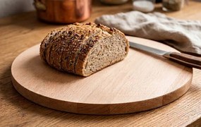 AMADEA Drevená servírovacia doska - podnos, masívne drevo, 25 cm