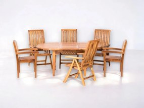 ELEGANTE set IX - teaková jedálenská zostava