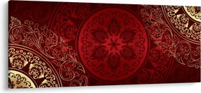 Obraz - Zlaté mandaly (120x50 cm)